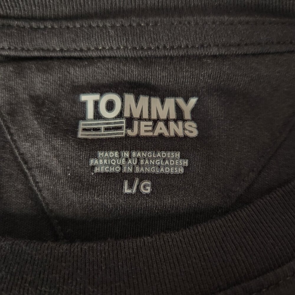 ⭐Tommy Hilfiger Blue Long Sleeve Cropped T-shirt Size Large⭐ - Picture 3 of 8